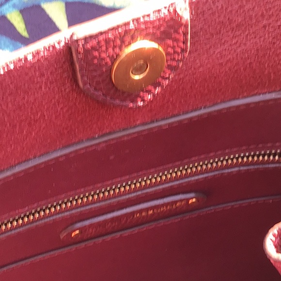 Banana Republic Leather Unstructured Tote Red - Picture 4 of 10